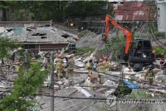 韩国京畿道发生液化气爆炸 2栋建筑物瞬间成废墟